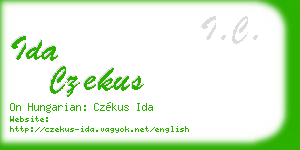 ida czekus business card