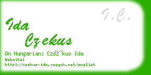 ida czekus business card